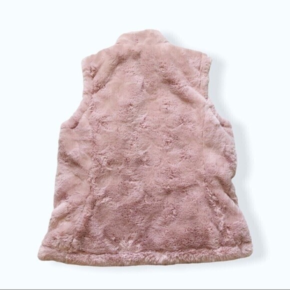 NICOLE Miller Reversible Vest Zip Up Puffer Vest Faux Fur Pastel Soft Pink Small - Picture 8 of 11